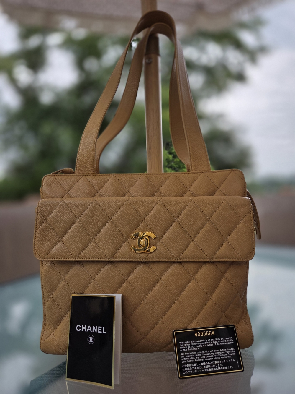 Chanel Caviar Matalasse CC Turnlock Front Flap Tote 24k Hardware